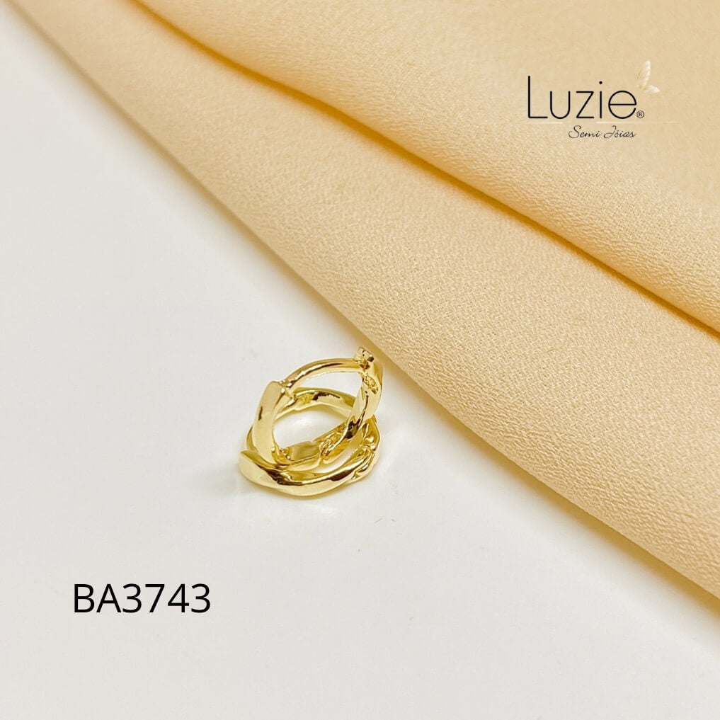Brinco Argola Lisa - BA4387- Folheado a Ouro