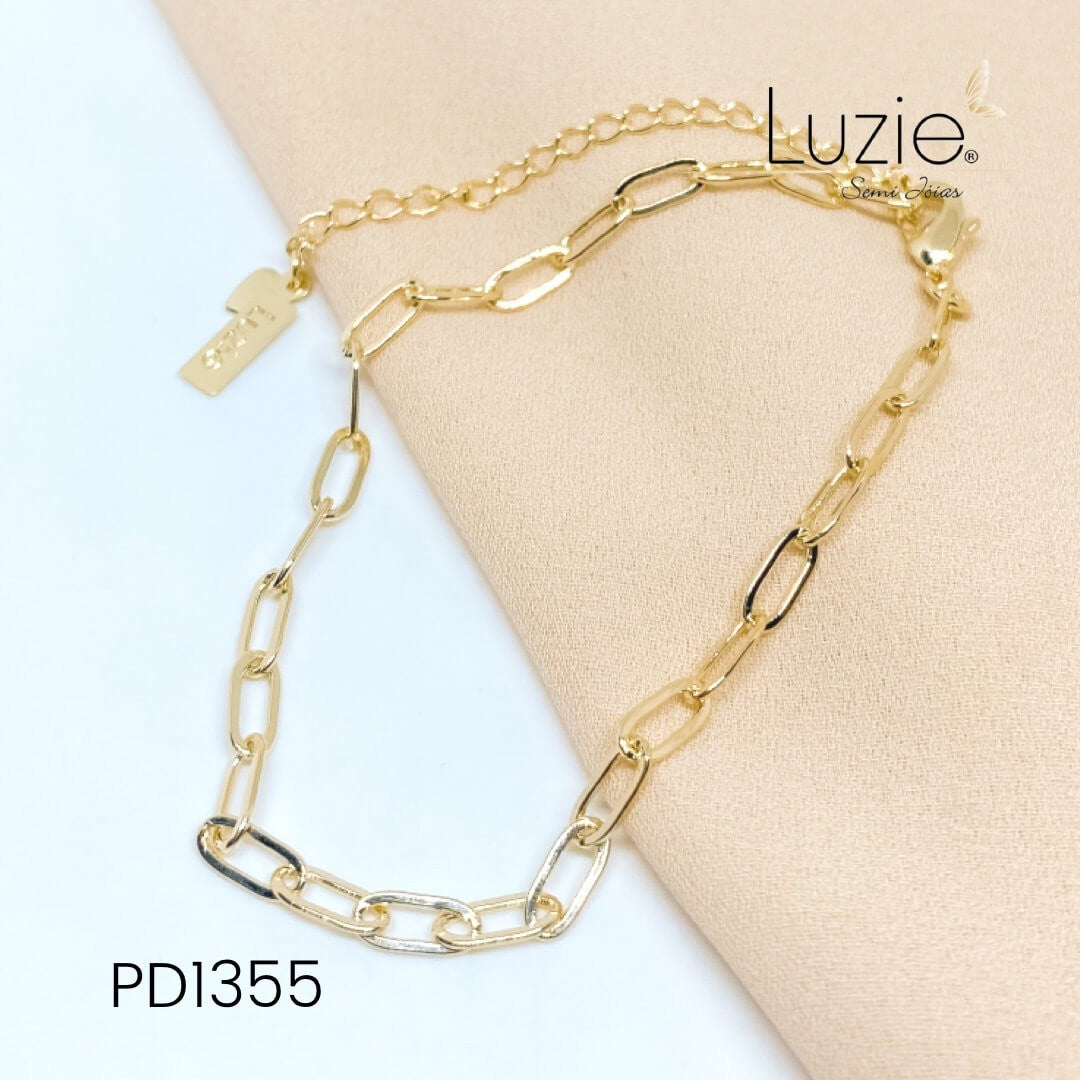 Pulseira Elos Cartiê Médio - PD1355 - Folheado a Ouro