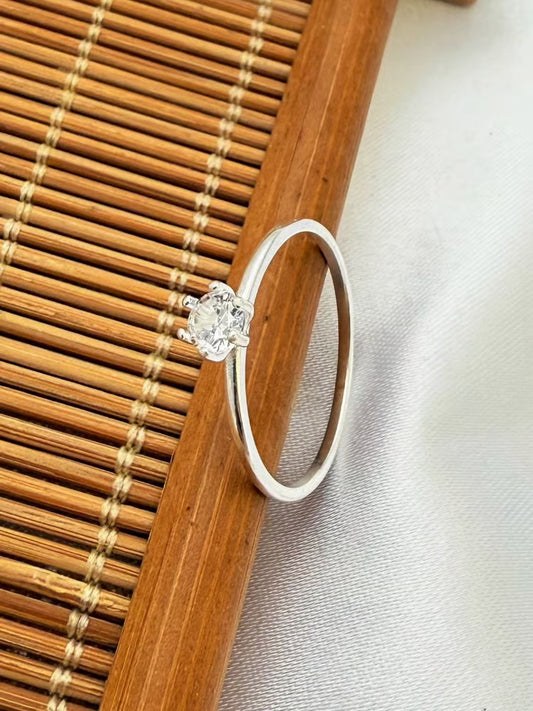 Anel Solitário Zircônia