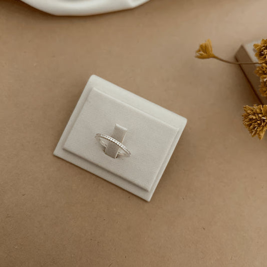 Anel Aparador 1 Fileira Zircônias