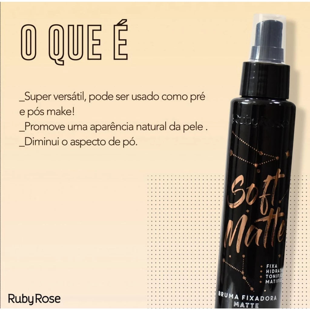 Bruma Fixadora Ruby Rose - Perfect Glow e Soft Matte