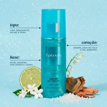 Body Splash Shimmer com Brilho - Barbours