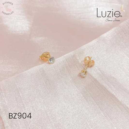Brinco Ponto de Luz M- BZ904- Folheado a Ouro