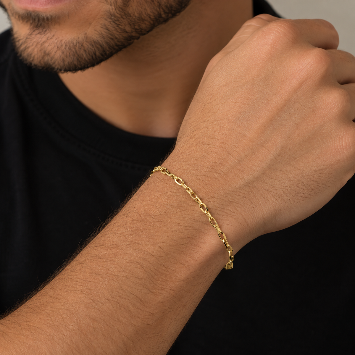 Pulseira Masculina - Folheado a Ouro