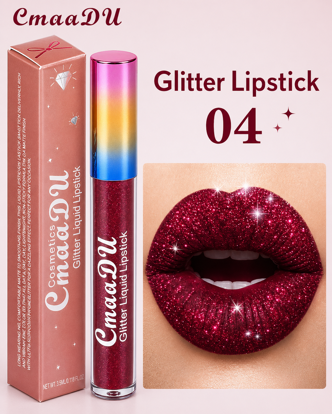 Batom Lip Gloss Brilho - Cmaadu