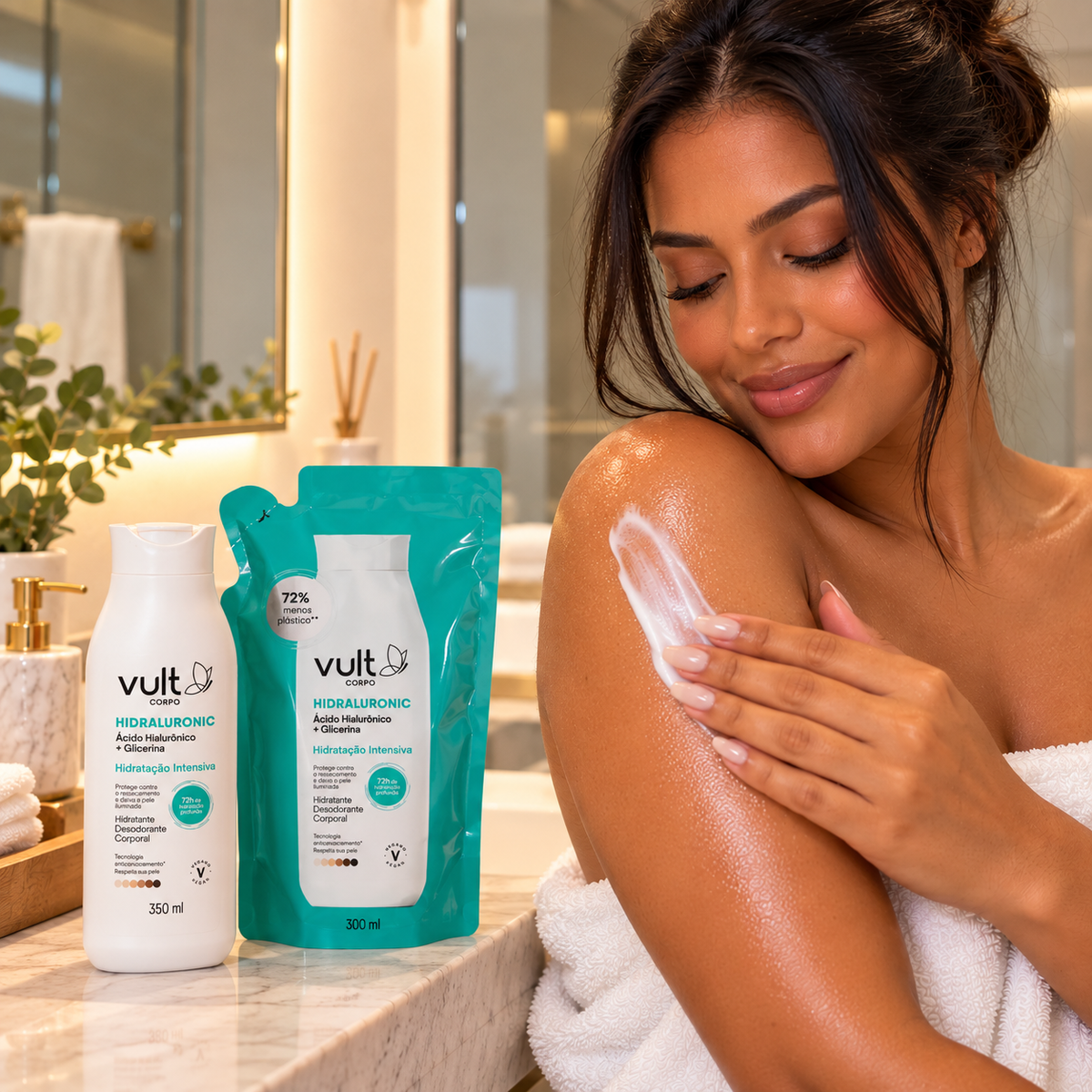 Kit Vult Corpo Hidraluronic – Hidratante 350ml + Refil 300ml