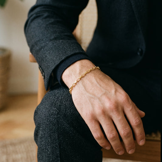 Pulseira Masculina - Folheado a Ouro Luzie