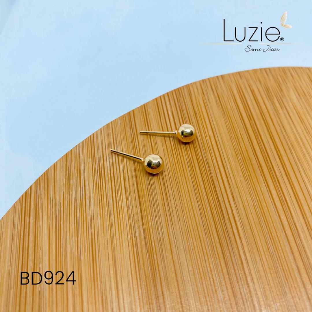 Brinco Ouro Bolinha P - BD924 - Folheado a Ouro