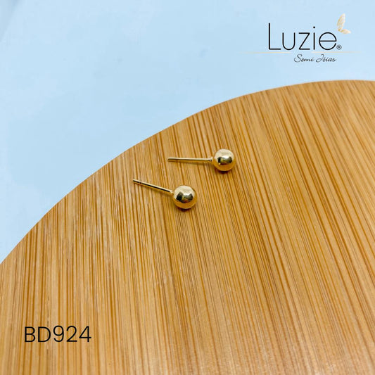 Brinco Ouro Bolinha P - BD924 - Folheado a Ouro