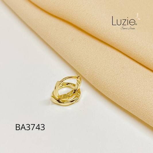 Brinco Argola Lisa -  BA4387- Folheado a Ouro
