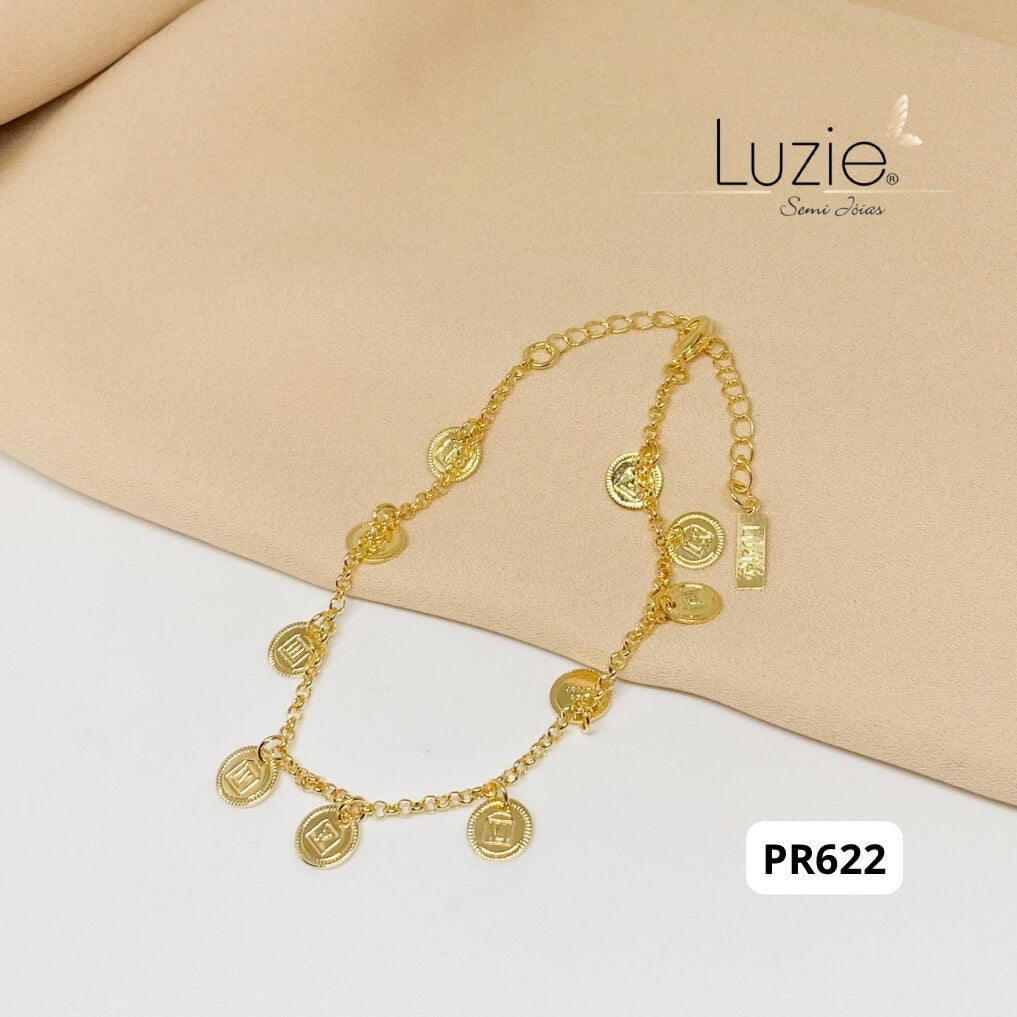 Pulseira 10 Mandamentos PP - PR622 - Folheado a Ouro