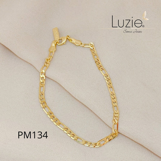 Pulseira Masculina 3x1 Média - PM134 - Folheado a Ouro