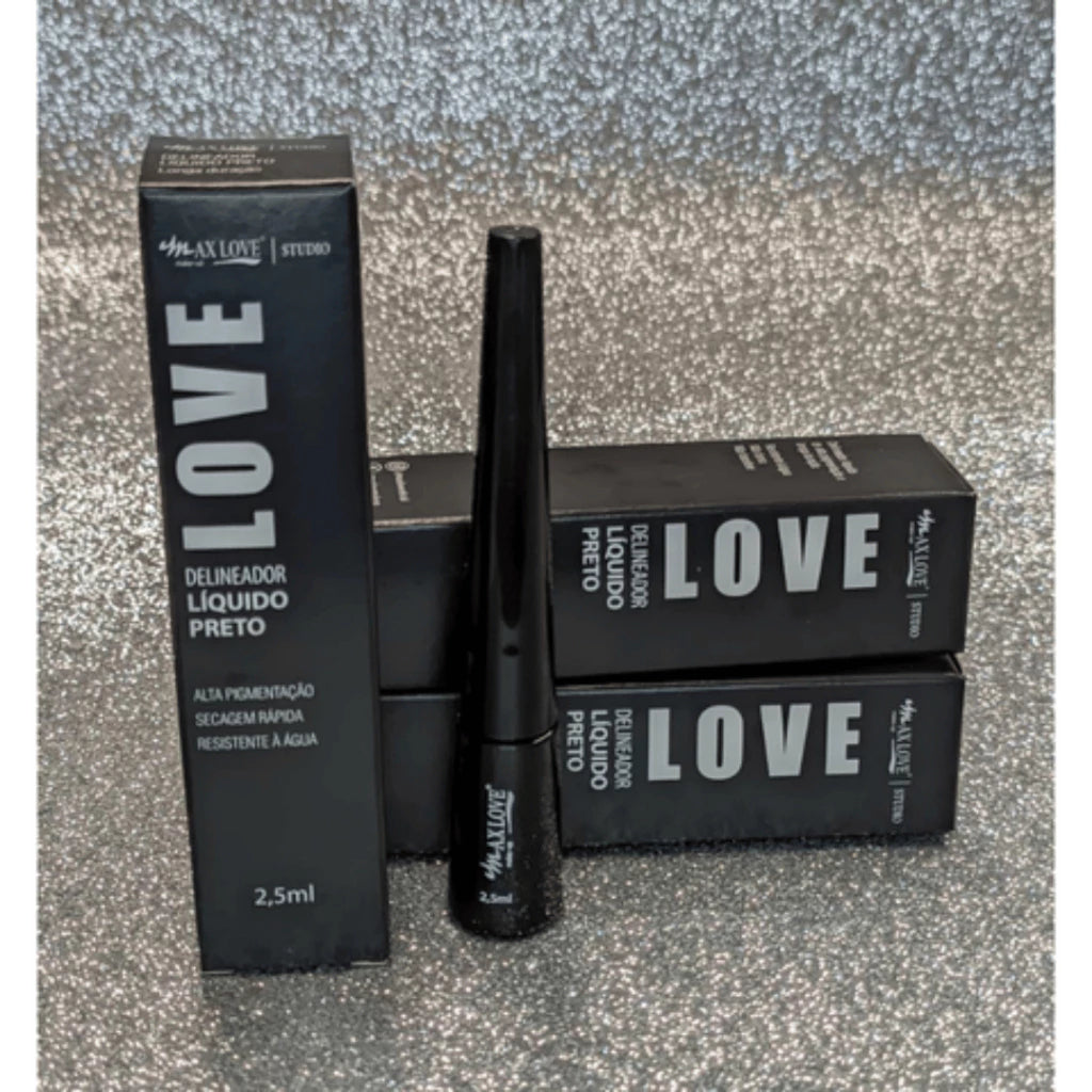 Delineador Líquido Preto - Max Love