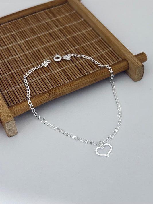 Tornozeleira 1 Coração Vazado