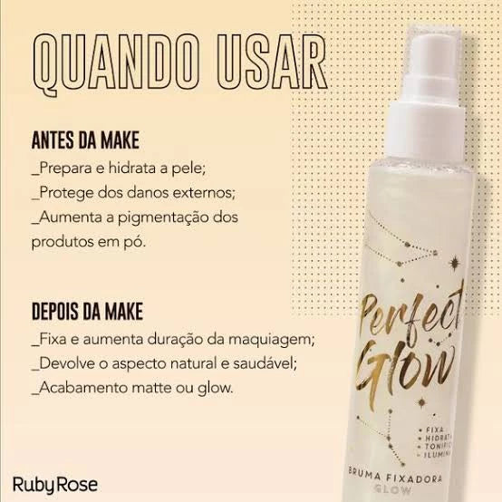 Bruma Fixadora Ruby Rose - Perfect Glow e Soft Matte