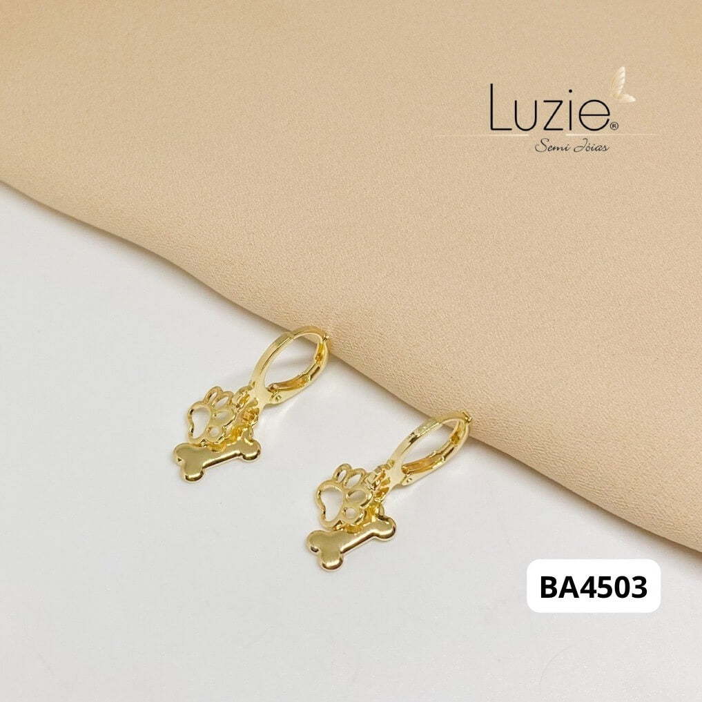 Brinco Argolinhas com pingentes - Folheado a Ouro Luzie