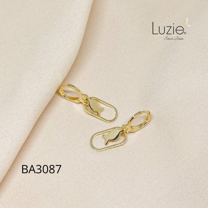 Brinco Argolinhas com pingentes - Folheado a Ouro Luzie