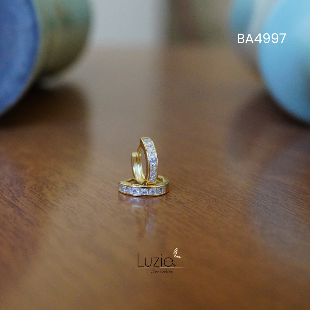 Brincos Argola - Folheado a Ouro Luzie