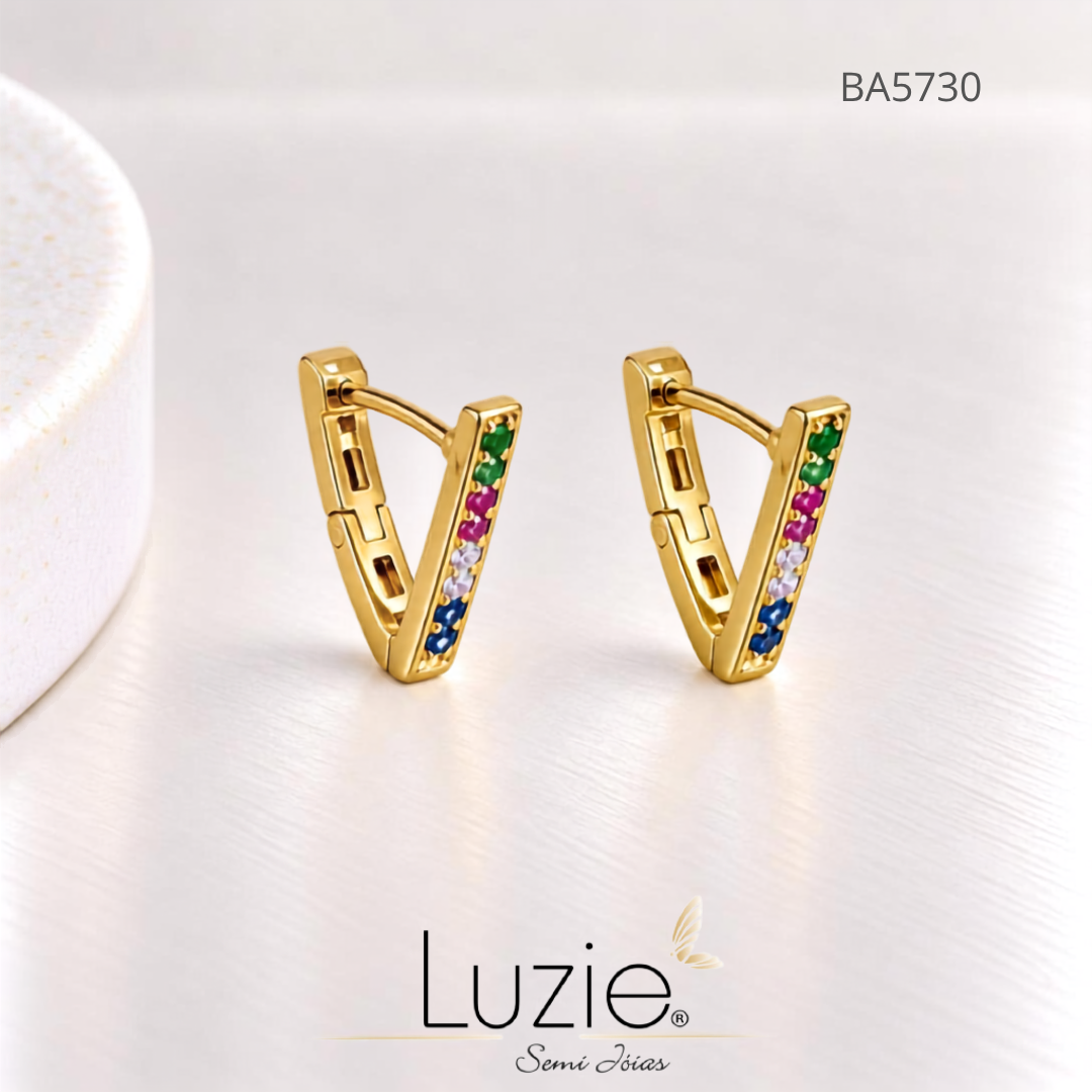 Brincos Argola - Folheado a Ouro Luzie