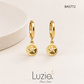 Brinco Argolinhas com pingentes - Folheado a Ouro Luzie
