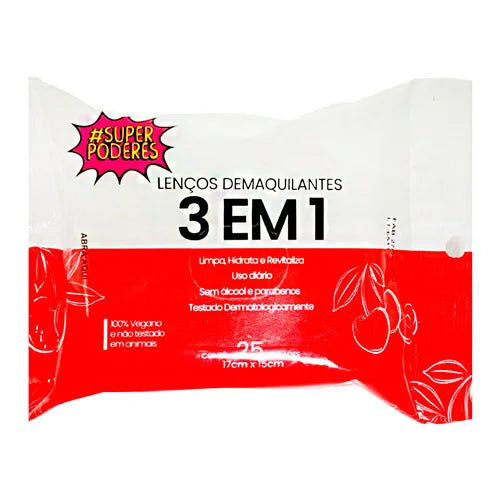 Lenço Demaquilante 3 em 1 Super Poderes
