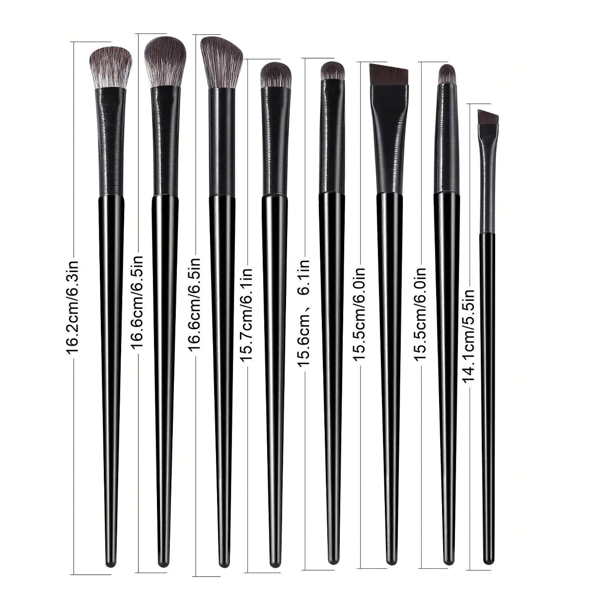 Conjunto De Pincéis Black - 8 Peças