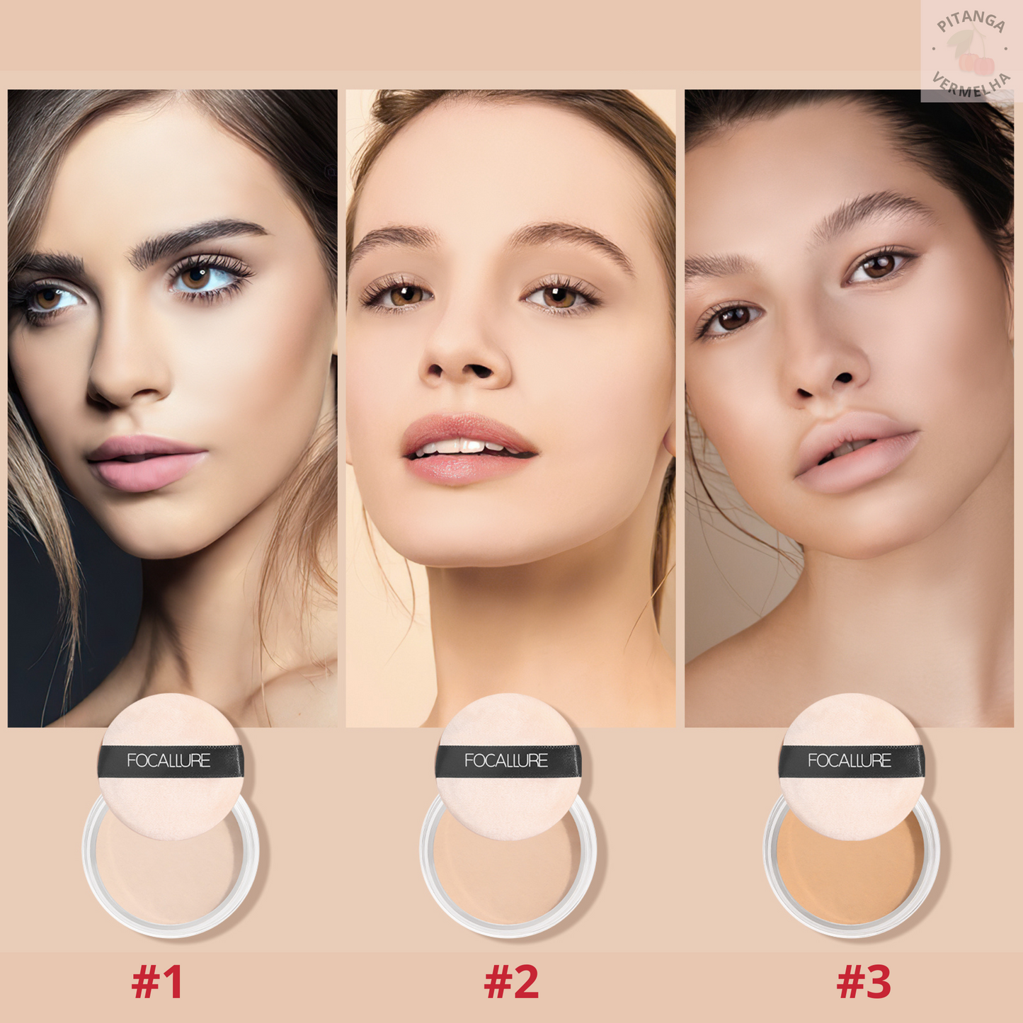 Pó Solto Facial FOCALLURE 9 Cores