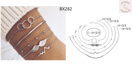 Conjunto de Pulseiras Mistas